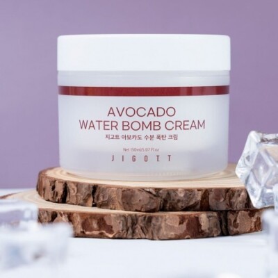 Jigott Avocado Water Bomb Cream, Glowing and Nutritious Cream 150ml/5.1fl.oz