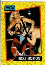 Ricky Morton Signed 1991 Impel WCW Card #100   WWE