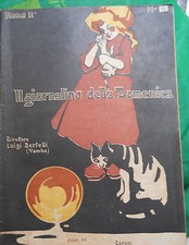 il giornalino della domenica orig. 1907 copertina di Giuseppe Biasi: il micino
