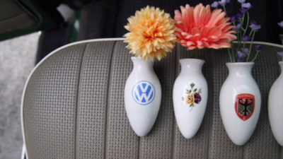 VW VOLKSTORY Wolfsburg Vintage Flower Bud Vase Dashboard Accessory