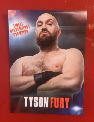 Tyson Fury Card from 2018 Wilder-Fury 1 Fight; Seidman s Program Boxing Card #57