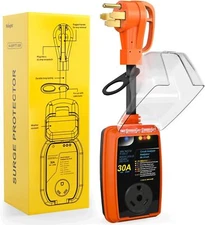 Nilight 50 Amp to 30 Amp RV Surge Protector Power Adapter 14-50P to TT-30R