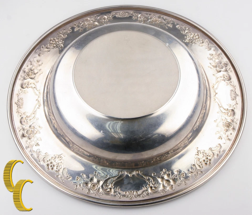 Chantilly Floral-Gorham Plata de Ley 10 pulgadas Cuenco Modelo #1027 Foto 3 de 4
