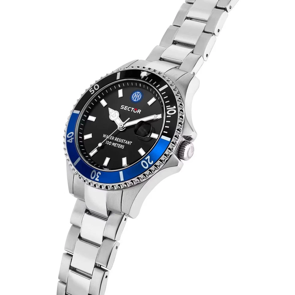 Orologio Sector 230 Inter FC R3253161062 watch Acciaio Nero Blu Uomo Diver 43mm - Immagine 4 di 4