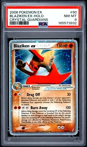 2006 POKEMON EX CRYSTAL GUARDIANS #90 BLAZIKEN EX-HOLO PSA 8