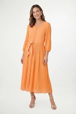 Wallis Orange Fit & Flare Dress Womens Occasion Dresses