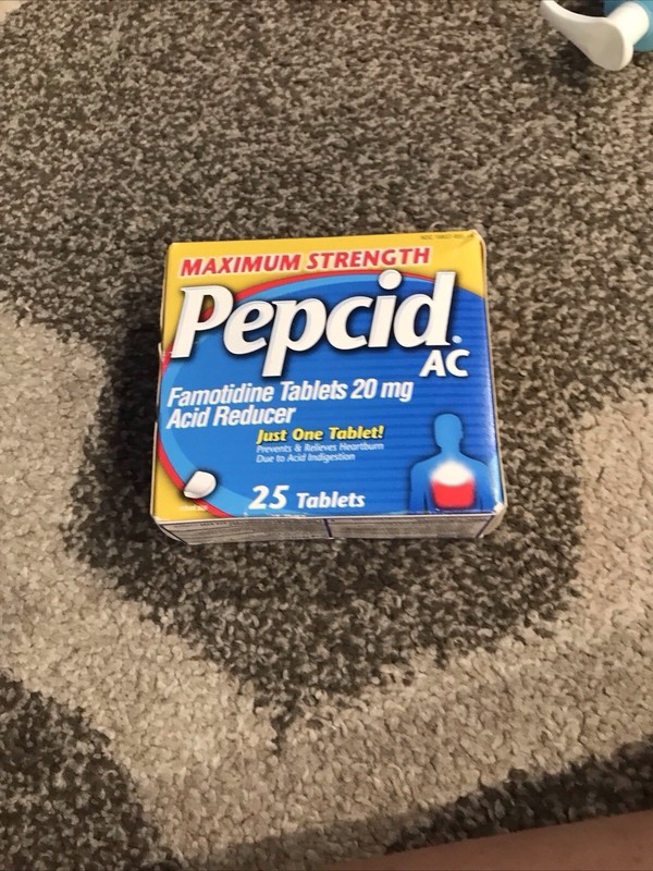 2x PEPCID AC 20mg Famotidine Maximum Strength 25 Tablets/ea,(50 Total) Exp 11/27