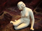 Art Nouveau Style Figurine Bathing Beauty Sexy Naked Art Deco-German Style Porce