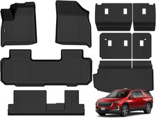 Chevy Traverse 3d Floor Mats Backrest Mat Cargo Trunk Liners 2024 To 2026 Chevy Traverse 3d Floor Mats Backrest Mat Cargo Trunk Liners 2024 To 2026