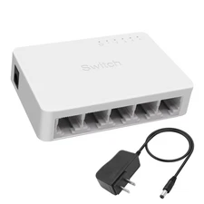1PCS 5-Port Gigabit Ethernet Switch, 1000Mbps, Unmanaged RJ45 Splitter Hub