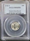 1948-S Roosevelt Dime PCGS MS66 FB  Omaha Bank Hoard