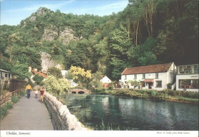 John Hinde Postkarte Cheddar Somerset malerische Dorfschlucht UK
