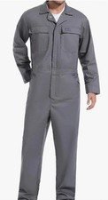 HISEA Men  s Coveralls with Multiple Pockets Size M T Gray