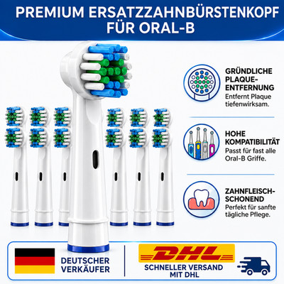 4pc Aufsteckbürsten kompatibel für Oral B Zahnbürsten Ersatzbürstenköpfe Premium