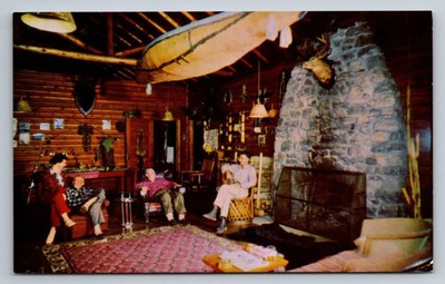 Northern Lite Camps Vintage Postcard Main Lodge Fishing Hunting Camp Ontario