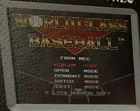 NEC WORLD CLASS BASEBALL FOR TURBOGRAFX-16 SPORTS BASEBALL GAME (CP2022976)