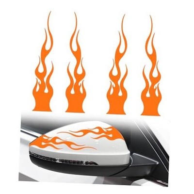 4PCS Stylish Car Flame Stickers Decals,Weatherproof & Sun Protection Flame