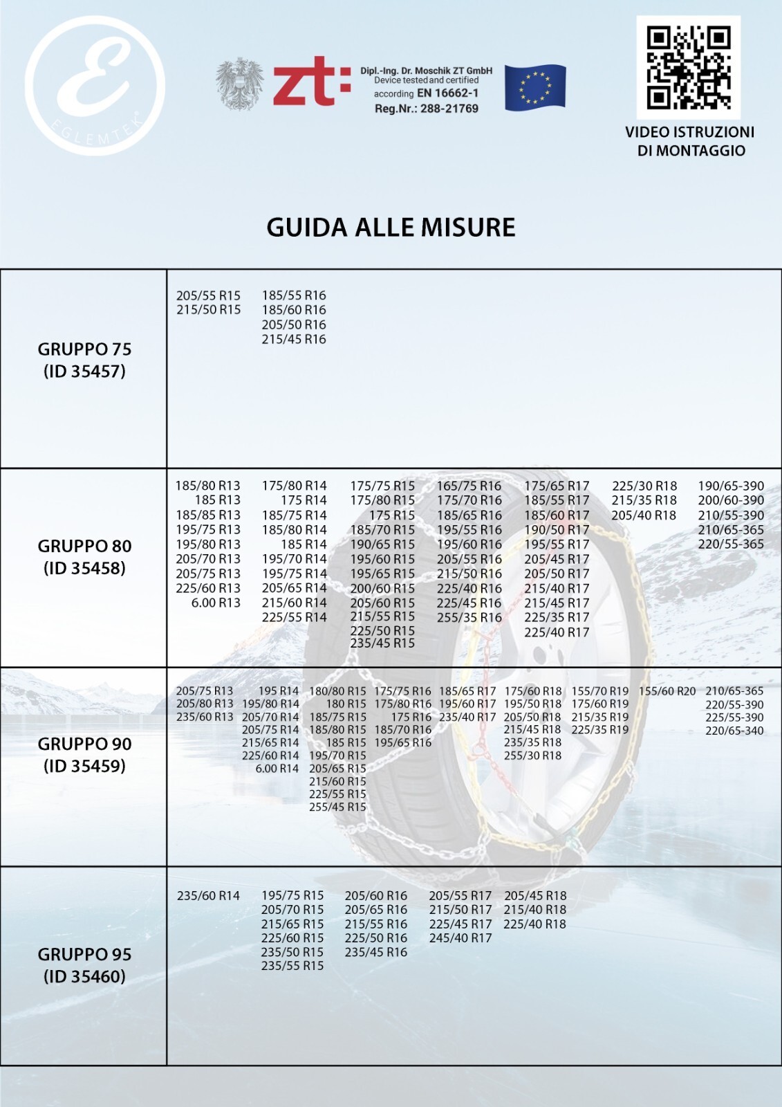 Catene Neve Auto Metallo 9 Mm Omologate Tuv Gs Onorm Montaggio Rapido Gruppo 080 - Miniatura 5