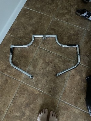 Lindby Custom Chrome Engine Guard Crash Bar Harley Linbar FL Softail 00-16