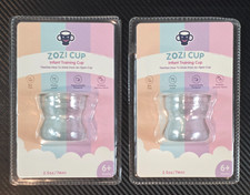 Zozi Set of 2 Infant Training Cup 2.5oz BPA Free Shatterproof For 6 Months