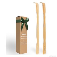 Bamboo Back Scratcher 16.5 Inch 2 Pack Wooden Long Handle Itch Relief For Adults
