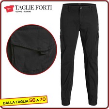 Black cotton stretch jeans trousers plus size man over. Big and tall. Big size
