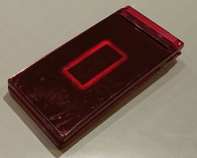 Docomo F-01C Red Japanese Flip Phone Keitai Tested Working