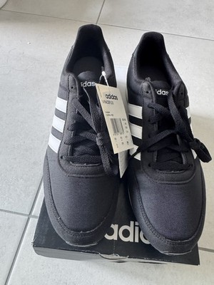 adidas Neo V Racer 2.0 Sneaker Schwarz/Weiß/Gelb | Herren EU 45 1/3 | Gebraucht