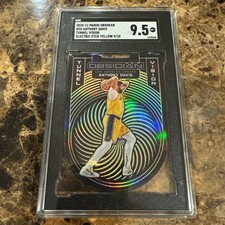 ANTHONY DAVIS 2020-21 OBSIDIAN TUNNEL VISION ELECTRIC ETCH YELLOW /10  Lakers 