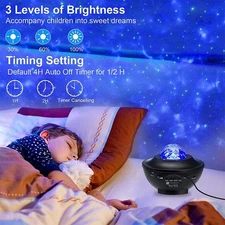 Galaxy Light Projector Night Lamp w/ Bluetooth Music Speaker Starry Sky Ambience