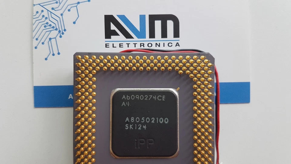 CPU Mobile Vintage Intel Pentium 100MHz A80502100 SK124 gold Socket 5/7 SPGA - Immagine 4 di 4