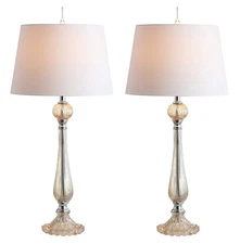 JYL2067A-SET2 Set of 2 Table Lamps Chloe 32.5" Glass LED Table Lamp Tradition...