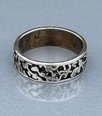Vintage Studio Art Jewelry Brutalist Men s Sterling Silver Band Ring sz 11