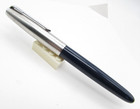 Vintage Parker 51 Cedar Blue Fountain Pen Chrome Cap 1948 Unrestored Original — photo 5