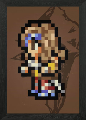 FF IX Beatrix Pixel Sprite gerahmtes Wandbild Poster Leinwanddruck Bild