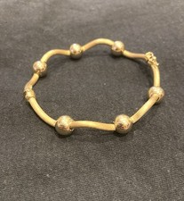 18ct Gold Bracelet 750 Hallmarked – 12.2g – Beaded Ball Design Vintage/Pre-Owned