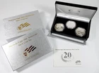 2006 $1 U.S. Mint American Eagle 20th Anniversary Silver 3-Coin Set - OGP