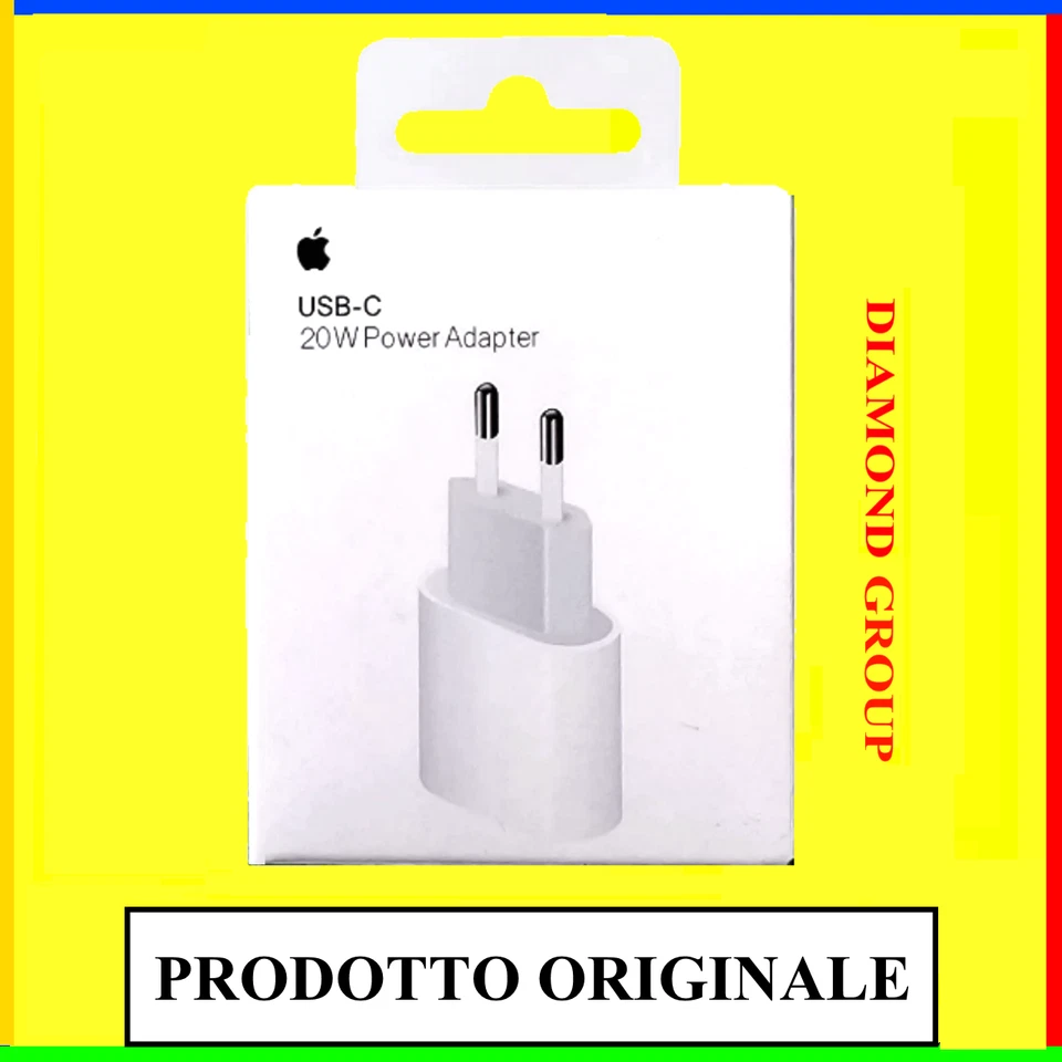 CARICATORE ORIGINALE per APPLE iphone 11 12 13 14 15 16 17 20w spina usb-c - Immagine 2 di 2