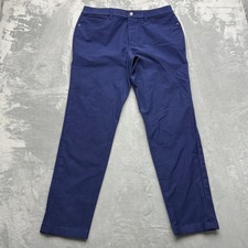 Lululemon ABC Pant Slim Mens 34 Blue Navy Four Way Stretch Chino Trousers