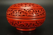 Japanese Tea Ceremony Tsuishu Lacquer Incense Container Traditional Craft