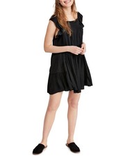 Free People Womens Want Your Love Shift Mini Dress, Black, Medium