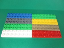 Lego Duplo Steine 8 Bausteine flach Platte Grundbausteine 2 x 8 Noppen (081122G)