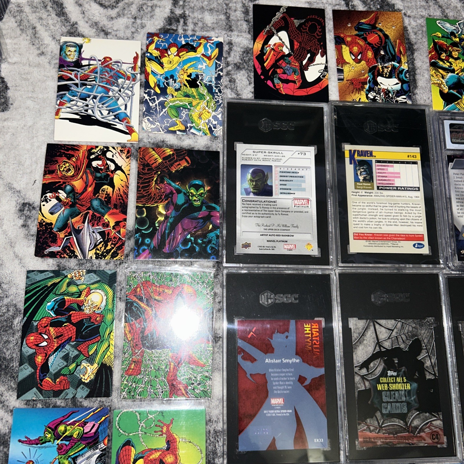 Spider-Man Marvel cards SGC CGC PSA graded slabs & bonus Marvel Comic cards rare view 18