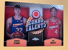 2024 TOPPS Chrome McDonalds Combo Talents  Rookie Cooper Flagg Ace Bailey RC