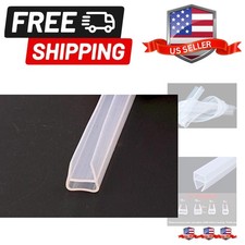 Shower Door Side Seal Strip - 120 Inch 10 Ft Feet Soft Silicone Sweep to Stop...