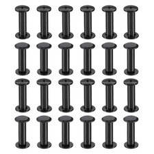24 Sets Chicago Screws, 18mm l Galvanized Iron Chicago Screw Binding Post