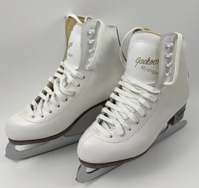 Jackson Mystique White Figure Ice Skates Size 6 EUC