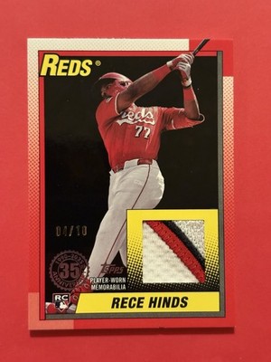 RECE HINDS (04/10) (1:19,523 Packs) ROOKIE (1990 JERSEY PATCH RELIC) 2025 Topps
