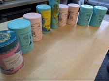 9x Empty Fortnum And Mason Biscuit And Coffee Tins