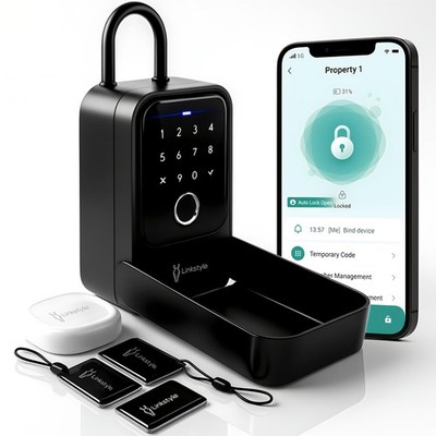 Matrix II Smart Key Lock Box by LINKSTYLE   Includes WiFi Hub (2.4GHz wi-fi o...